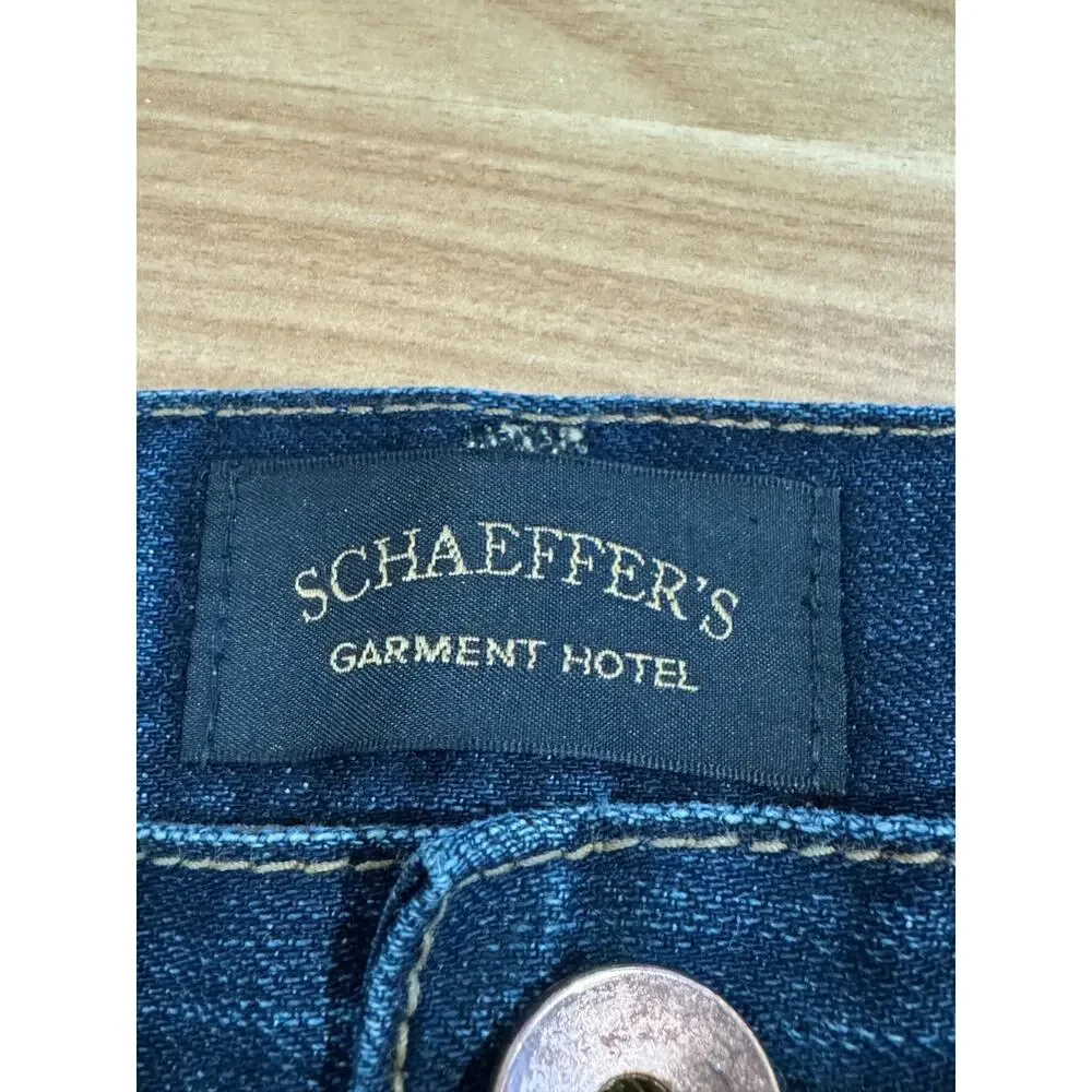 Schaeffer's Garment Hotel Premium Mens Raw Blue Denim Straight Leg Jeans